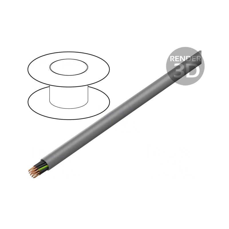 Cablu PURO-JZ 7G0,75mm2 Neecranat Gri | Electronic-mag.ro | Componente Electronice