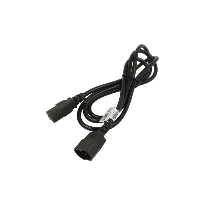 Cablu Alimentare IEC C13 la C14 1.8m Negru 10A | Electronic-mag.ro | Componente Electronice