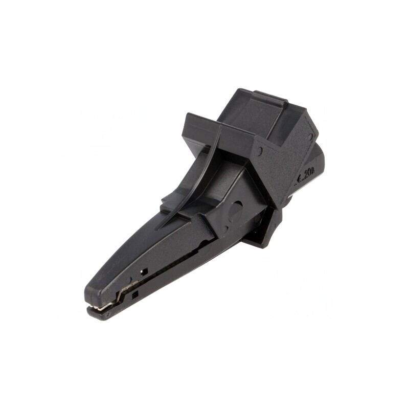 Bornă crocodil neagră 20A 1kVDC 25mm | Electronic-mag.ro | Componente Electronice