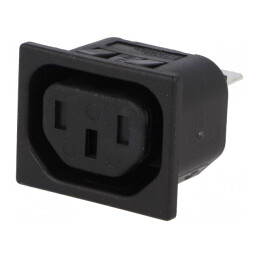 Conector Alimentare AC Soclu Mamă 10A 250V C13 | Electronic-mag.ro | Componente Electronice