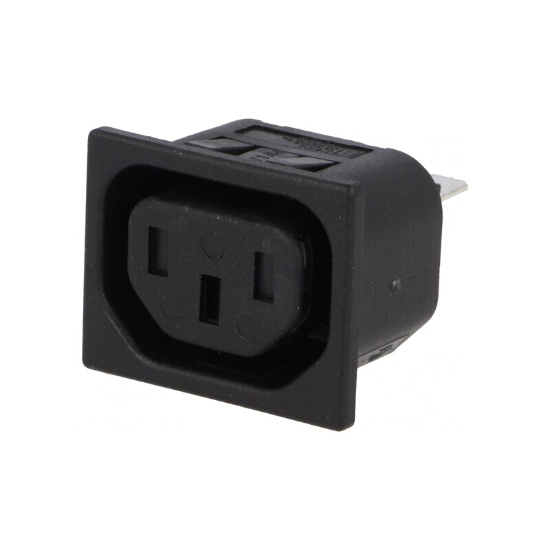 Conector Alimentare AC Soclu Mamă 10A 250V C13 | Electronic-mag.ro | Componente Electronice
