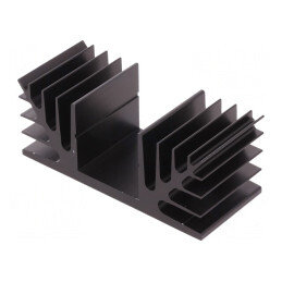 Radiator extrudat cu aripioare negru 37.5x88x35 mm | Electronic-mag.ro | Componente Electronice
