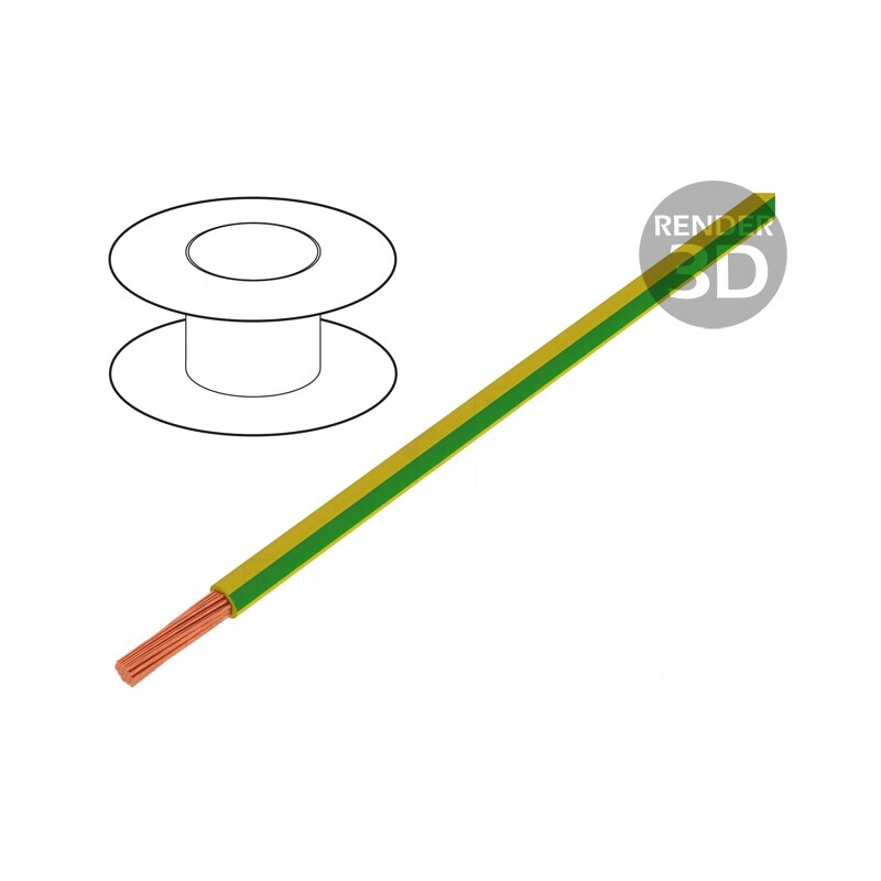 Cablu Electric Silicon Verde-Galben 1x2,5mm² | Electronic-mag.ro | Componente Electronice