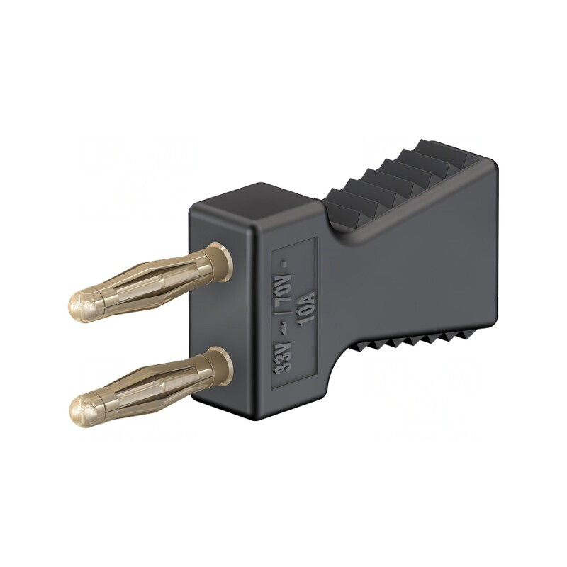 Conector Punte Stacabil Banană 2mm Negru Aurit 70V 10A | Electronic-mag.ro | Componente Electronice