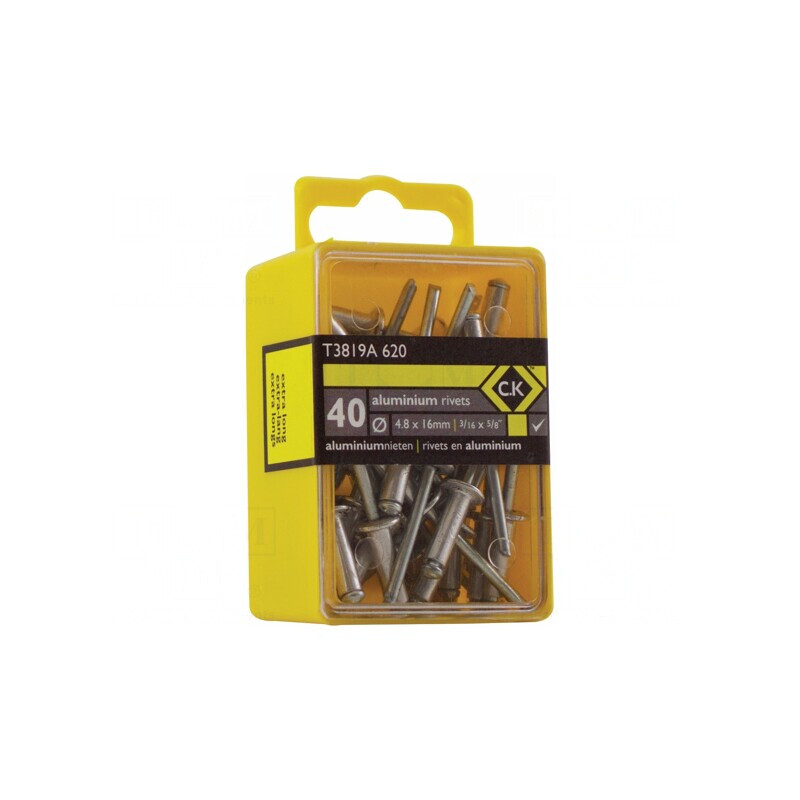 Diblu aluminiu 4,8mm x 16mm, set 40 buc. | Electronic-mag.ro | Componente Electronice