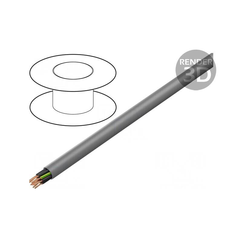 Cablu YSLY-JZ 12G1mm2 neecranat 300/500V Cu litat gri | Electronic-mag.ro | Componente Electronice