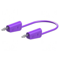 Cablu de măsurare violet 0,5m 60VDC 30VAC 19A | Electronic-mag.ro | Componente Electronice
