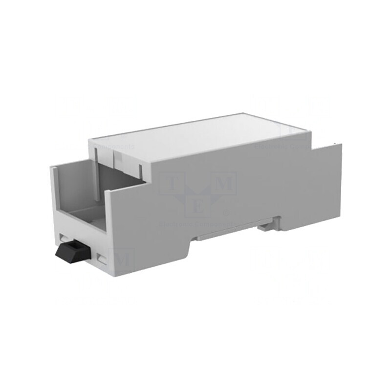 Carcasă pentru șină DIN gri 90x36.1x32mm 2 module | Electronic-mag.ro | Componente Electronice