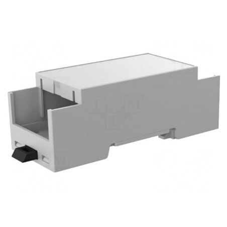 Carcasă pentru șină DIN gri 90x36.1x32mm 2 module | Electronic-mag.ro | Componente Electronice