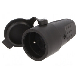 Conector Alimentare AC Mamă 250V 16A Negru | Electronic-mag.ro | Componente Electronice