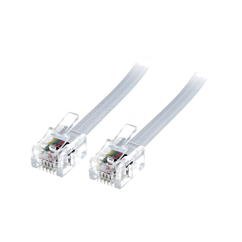 Cablu Telefon RJ11 20m Alb | Electronic-mag.ro | Componente Electronice