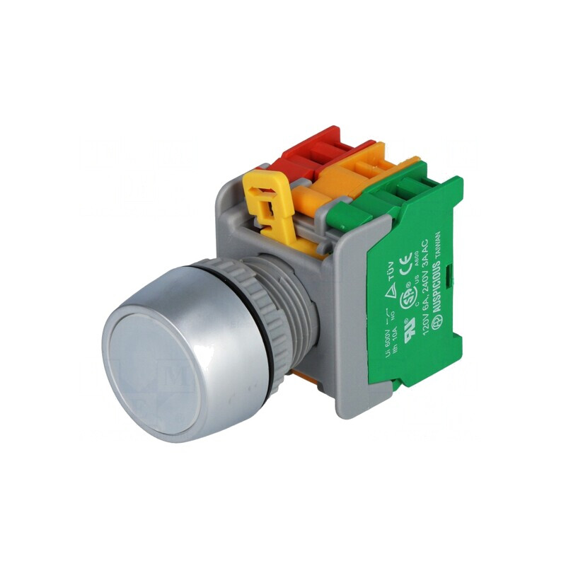 Comutator Buton Apăsare 22mm 1NC 1NO | Electronic-mag.ro | Componente Electronice