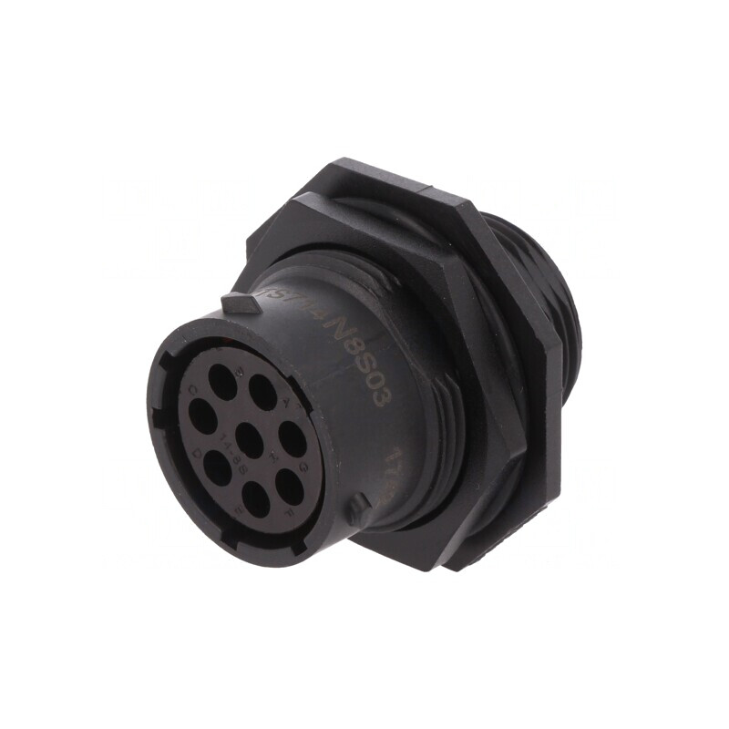 Conector Circular cu Soclu pentru Montare pe Panou cu Piuliță Frontală | Electronic-mag.ro | Componente Electronice