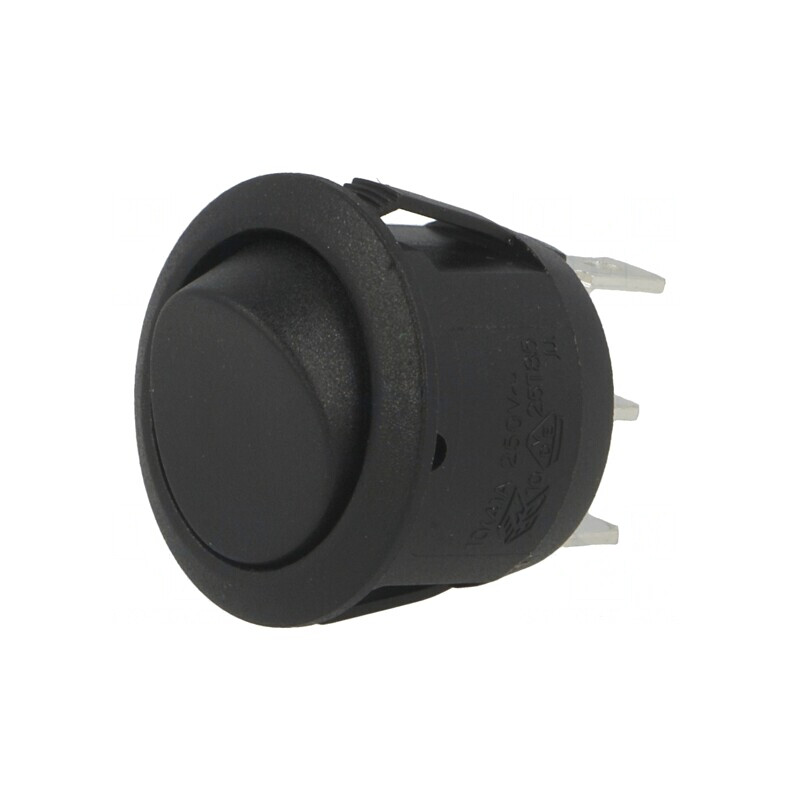 Comutator Rocker SPST ON-ON 10A/250VAC Negru | Electronic-mag.ro | Componente Electronice