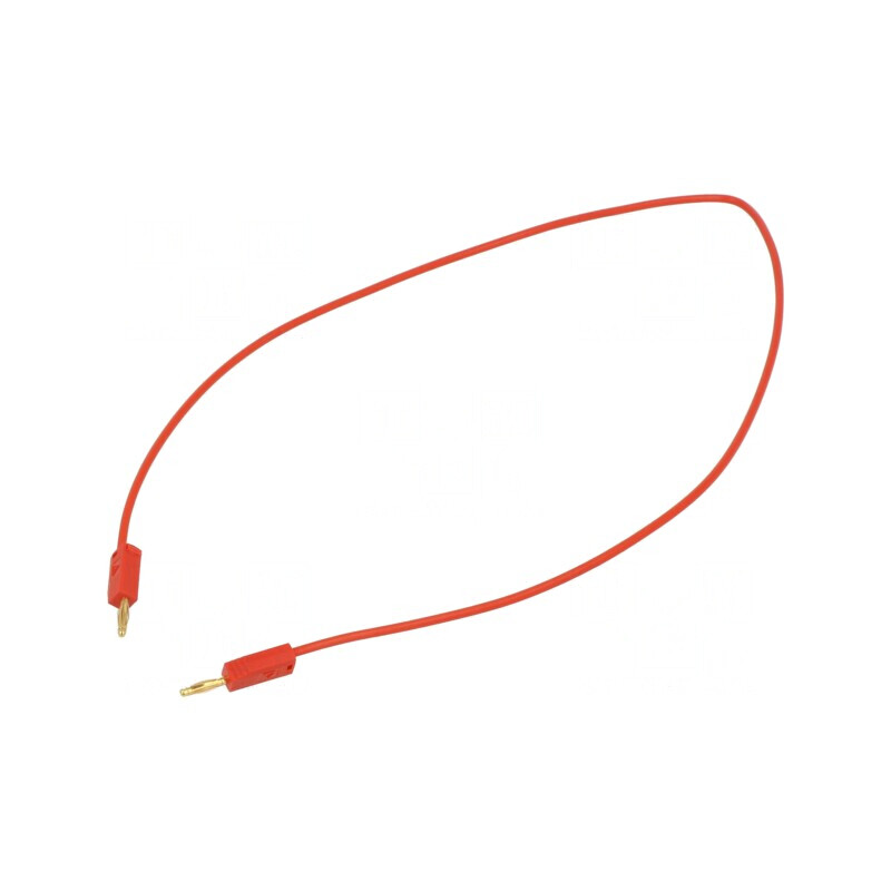 Cablu de măsurare neizolat 450mm roșu 60VDC 30VAC 10A | Electronic-mag.ro | Componente Electronice