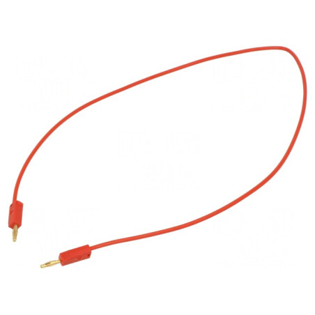 Cablu de măsurare neizolat 450mm roșu 60VDC 30VAC 10A | Electronic-mag.ro | Componente Electronice