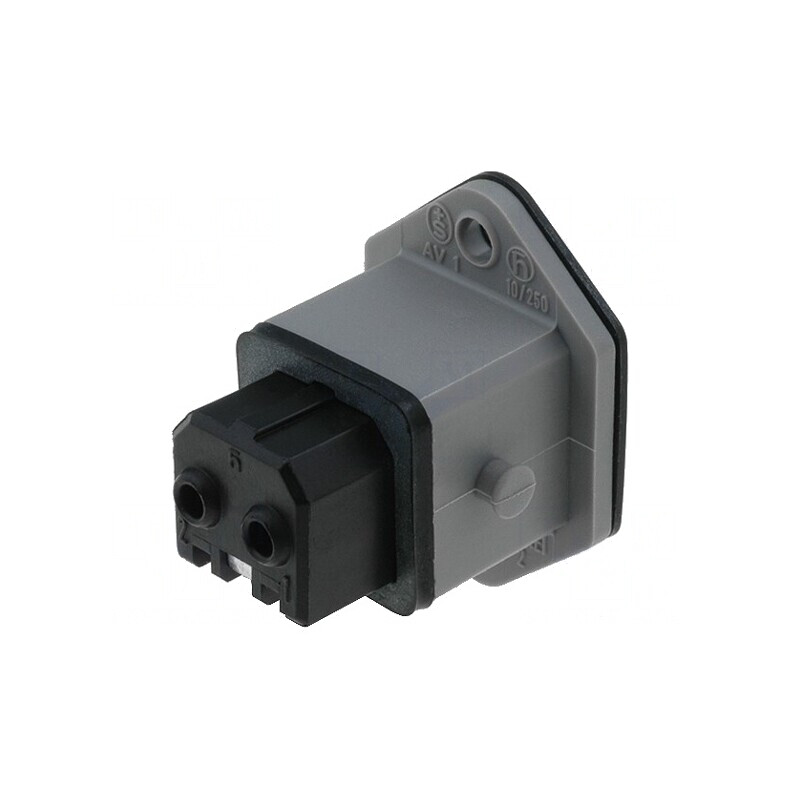 Conector dreptunghiular ST soclu mamă 2 pini IP54 | Electronic-mag.ro | Componente Electronice