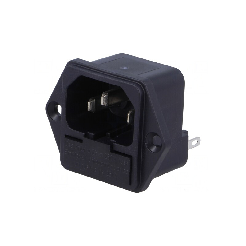 Conector alimentare AC soclu tată 10A 250V | Electronic-mag.ro | Componente Electronice