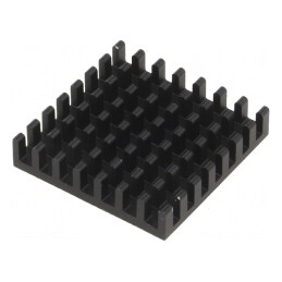 Radiator Aluminiu Negru 29x29x6mm | Electronic-mag.ro | Componente Electronice