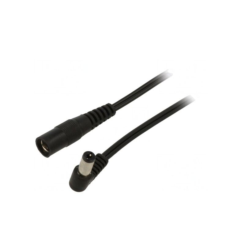 Cablu DC 5,5/2,5 mm Mufă-Soclu în Unghi 2x0,5mm² | Electronic-mag.ro | Componente Electronice