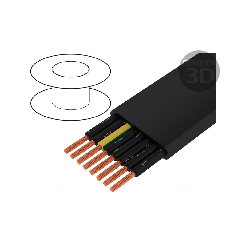 Cablu Electric H07VVH6-F 8G1,5mm2 Neecranat Negru | Electronic-mag.ro | Componente Electronice