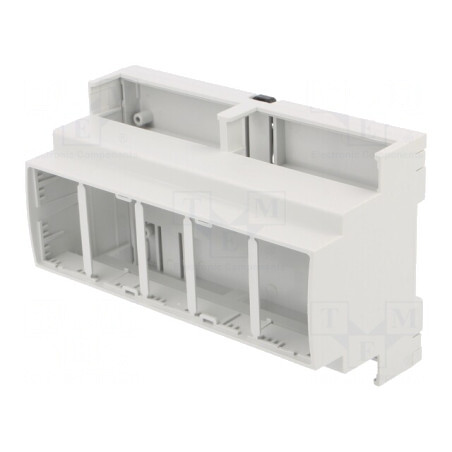 Carcasă ABS gri pentru șină DIN 89x142x65mm | Electronic-mag.ro | Componente Electronice
