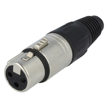 Mufă XLR Mamă 3 Pin pentru Cablu 3,5-8mm | Electronic-mag.ro | Componente Electronice