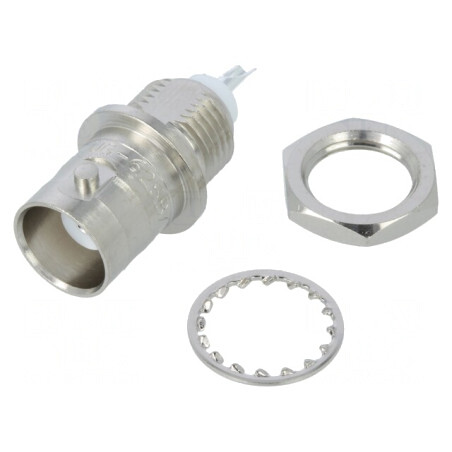 Soclu BNC Mamă 50Ω PTFE Argintat | Electronic-mag.ro | Componente Electronice