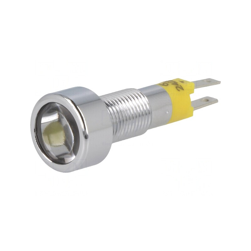 Lampă de control LED galbenă Ø8,2mm 24-28V | Electronic-mag.ro | Componente Electronice