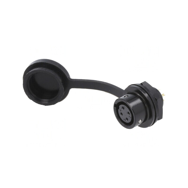 Soclu SA8 Mamă 4 PIN IP67 3A 30V 0,75mm2 | Electronic-mag.ro | Componente Electronice