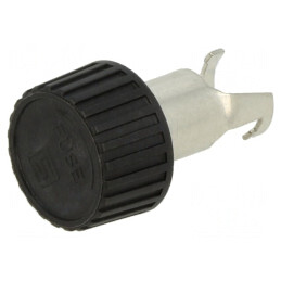 Clemă Siguranțe Cilindrice 10A Neagră 250VAC IP40 | Electronic-mag.ro | Componente Electronice