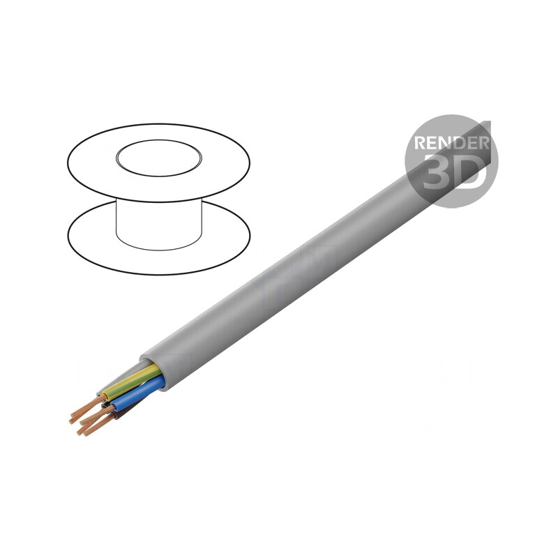 Cablu Electric Neecranat 5G1,5mm2 Cu Litat Gri | Electronic-mag.ro | Componente Electronice