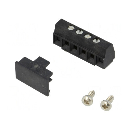 Regletă de Conexiuni PCB 90° 3,81mm 4 Piste 8A | Electronic-mag.ro | Componente Electronice