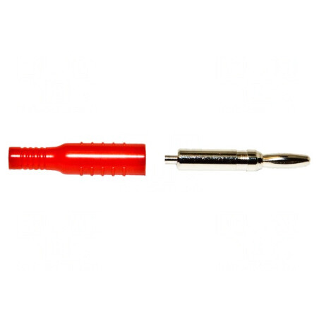 Mufă Banană 4mm 15A Roșie Nichelată | Electronic-mag.ro | Componente Electronice