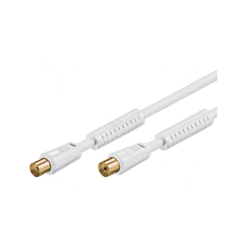 Cablu Coaxial Alb 75Ω 5m 9,5mm Priză-Mufă | Electronic-mag.ro | Componente Electronice