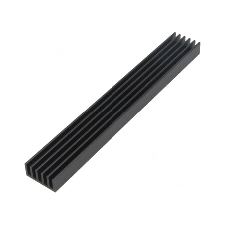 Radiator extrudat cu aripioare negru 150x21x10mm | Electronic-mag.ro | Componente Electronice
