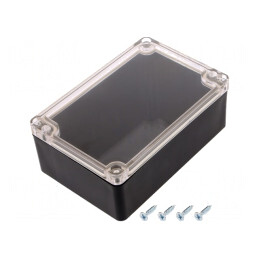 Carcasă universală ABS neagră IP65 90x135x50mm | Electronic-mag.ro | Componente Electronice