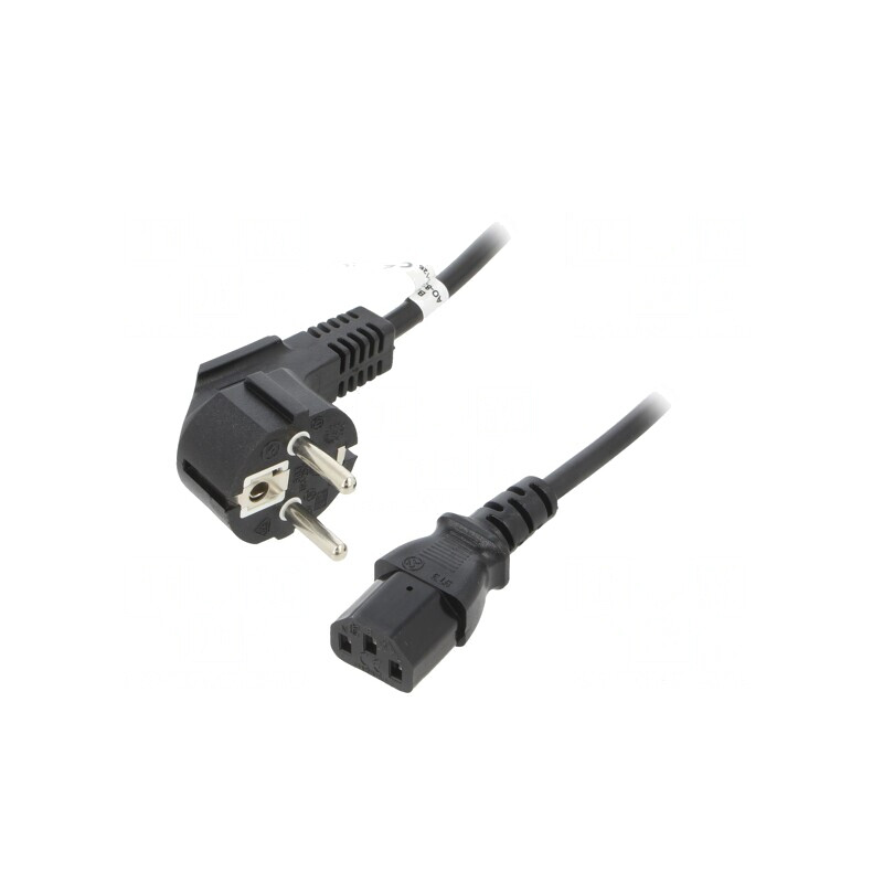 Cablu Alimentare Unghiular Schuko la IEC C13 PVC 1.5m | Electronic-mag.ro | Componente Electronice