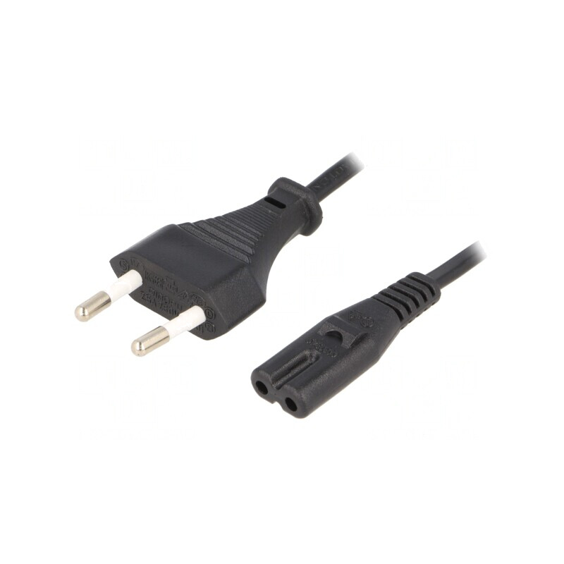 Cablu Alimentare 2x0,75mm2 5m Mufă CEE 7/16 la IEC C7 | Electronic-mag.ro | Componente Electronice