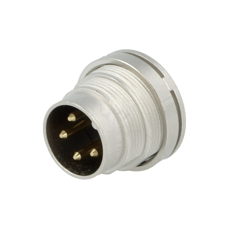 Conector M16 Soclu Tată 4 PIN 5A 250V | Electronic-mag.ro | Componente Electronice
