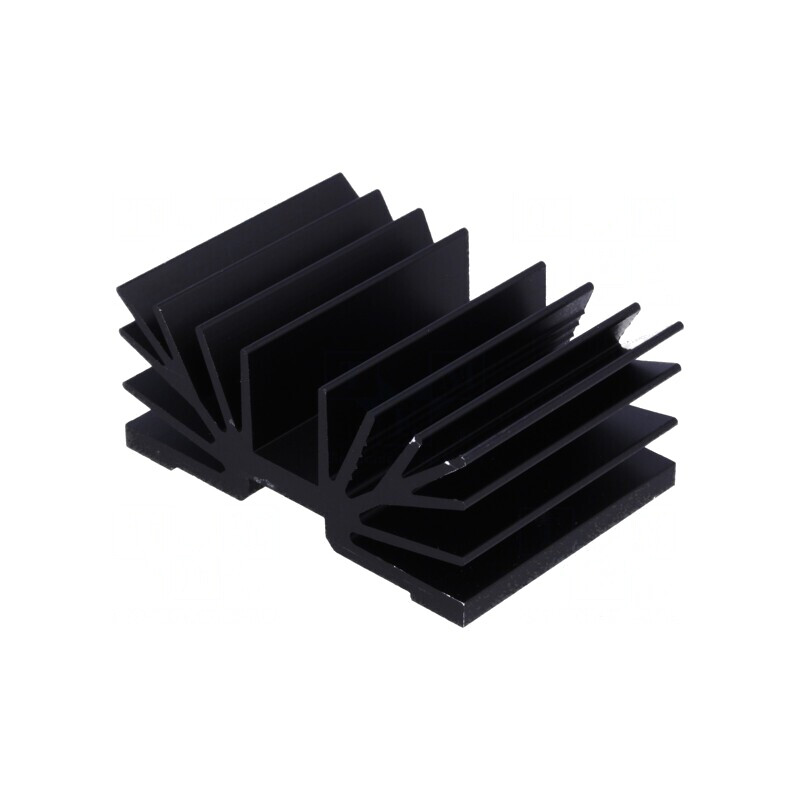Radiator extrudat SOT32 negru 37.5mm x 54mm 5.5K/W | Electronic-mag.ro | Componente Electronice