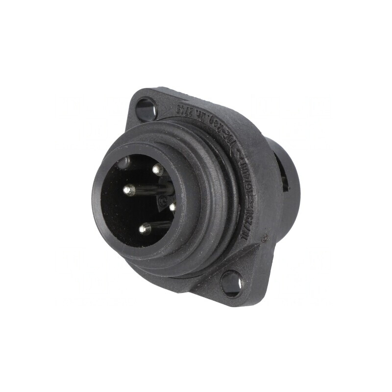 Conector circular soclu tată IP67 4 pini 400V | Electronic-mag.ro | Componente Electronice