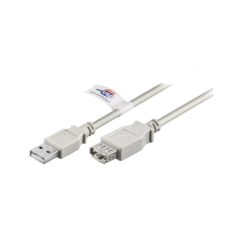 Cablu USB 2.0 5m Gri 480Mbps | Electronic-mag.ro | Componente Electronice