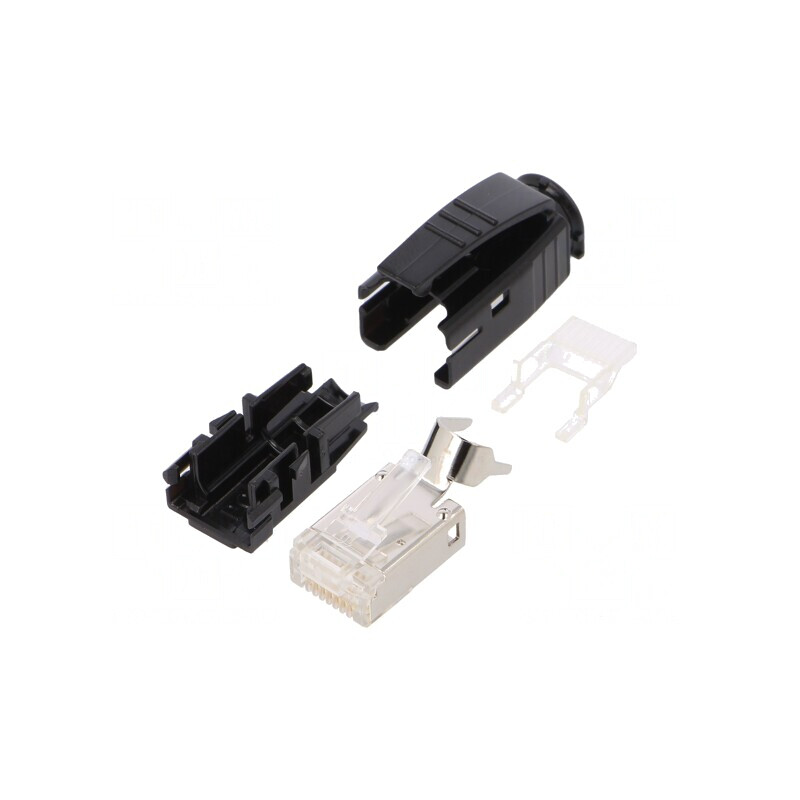 Mufă RJ45 8P8C Cat 6a Ecranată Aurită | Electronic-mag.ro | Componente Electronice