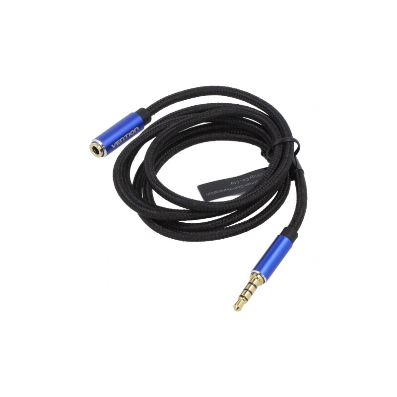 Cablu Audio Jack 3.5mm 4-Pin 5m Negru | Electronic-mag.ro | Componente Electronice