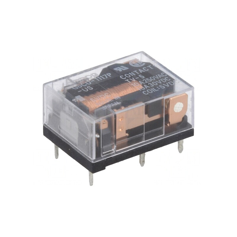 Releu Electromagnetic SPST-NO 5VDC 10A | Electronic-mag.ro | Componente Electronice