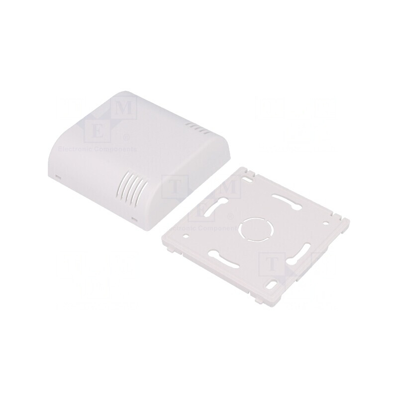 Carcasă montare pe perete 80x80x25mm ABS albă | Electronic-mag.ro | Componente Electronice