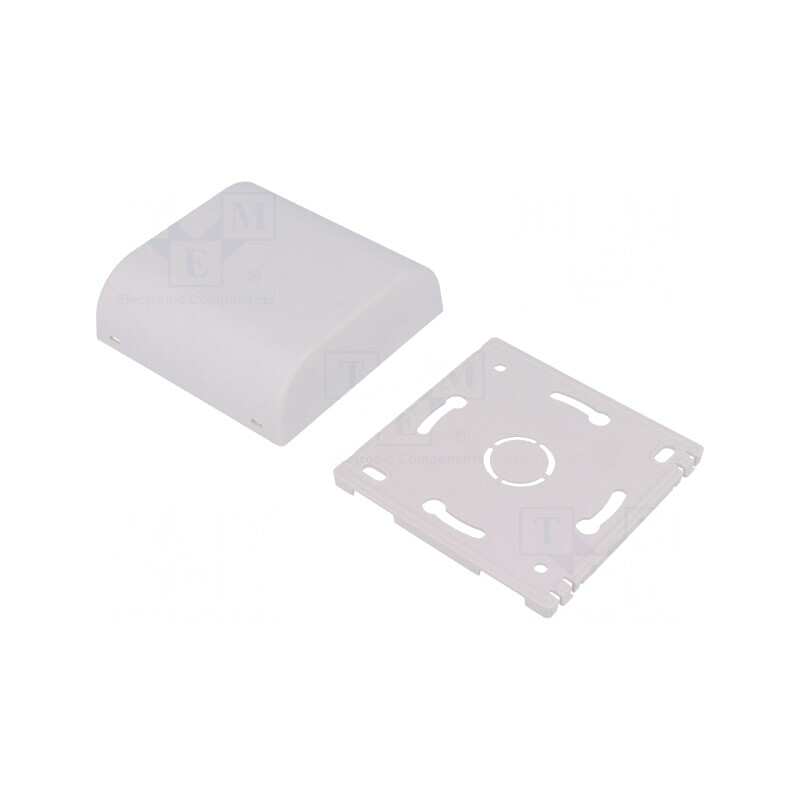 Carcasă ABS albă montare pe perete 80x80x25 mm | Electronic-mag.ro | Componente Electronice