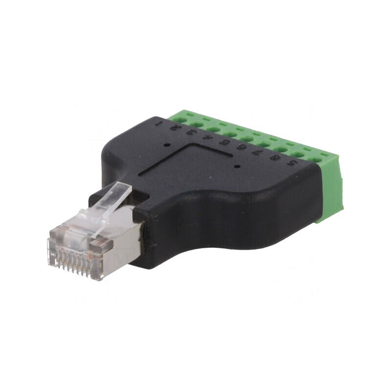 Adaptor RJ45 Ecranat 8 PIN pentru Regletă de Conexiuni | Electronic-mag.ro | Componente Electronice Adaptor RJ45 Ecranat 8 PIN pentru Regletă de Conexiuni | Electronic-mag.ro | Componente Electronice