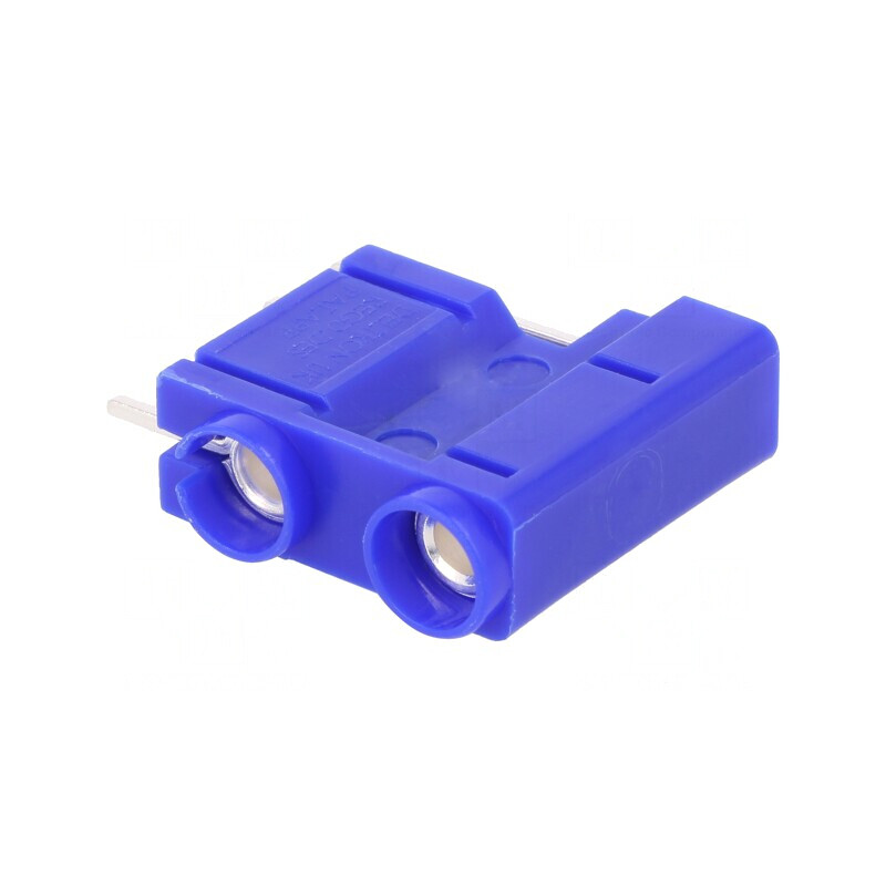 Soclu Banană 4mm Albastru 10A 250VDC PCB | Electronic-mag.ro | Componente Electronice